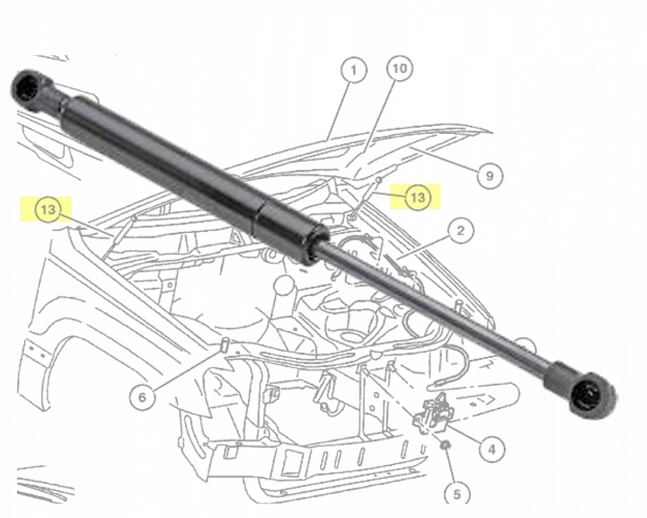 AMORTISSEUR TÉLESCOPE DE CAPOT JEEP COMMANDER 06-10 XK photo 2 - milautoparts-fr.ukrlive.com