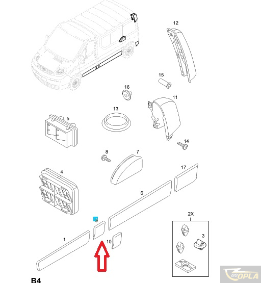 FACING, PANEL PILLAR LEFT OPEL VIVARO photo 1 - milautoparts-fr.ukrlive.com