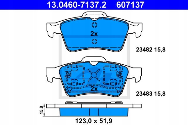 PADS ATE REAR - RENAULT ESPACE IV, VEL SATIS photo 2 - milautoparts-fr.ukrlive.com