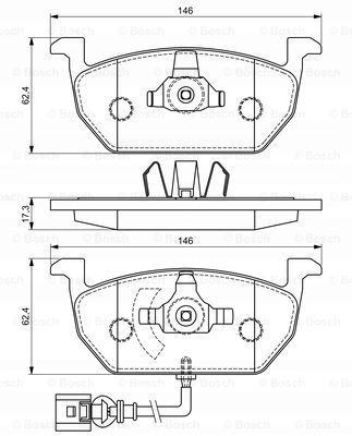 DISCS PADS BOSCH FRONT SEAT LEON 5F 276MM photo 3 - milautoparts-fr.ukrlive.com