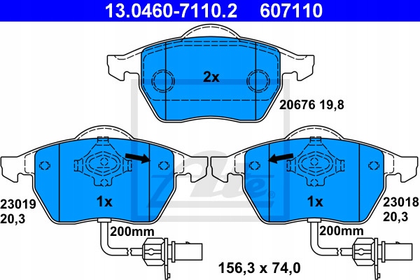 DISCS PADS ATE FRONT - SKODA SUPERB I 288MM photo 3 - milautoparts-fr.ukrlive.com