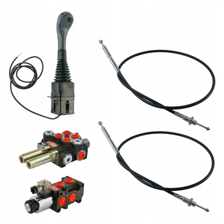 DISTRIBUTEUR HYDRAULIQUE 2 SEK 40L K16 3 SECTION JOYSTICK 1P CÂBLES 2M