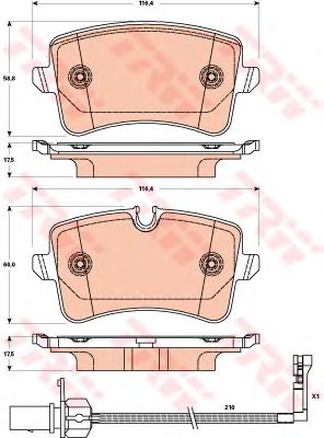 TRW SABOTS DE FREIN ARRIÈRE AUDI A4 B8 A5 8T3 A6 C7 A7 4GA photo 2 - milautoparts-fr.ukrlive.com