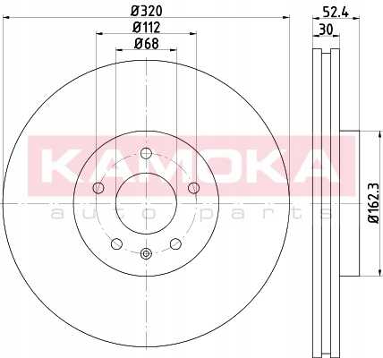 DISQUE DE FREIN PRZED.WENT. 103309 KAMOKA photo 4 - milautoparts-fr.ukrlive.com