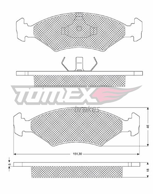 TOMEX TX 10-28 COMPLET DE SABOTS DE FREIN HAMULCOWYCH, FREINS TARCZOWE photo 4 - milautoparts-fr.ukrlive.com