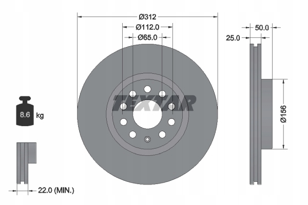 DISQUES SABOTS DE FREIN TEXTAR AVANT AUDI TT FACTURE-VAT 312MM photo 2 - milautoparts-fr.ukrlive.com