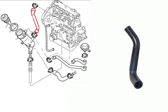 JUNCTION PIPE CABLE CRANKCASE VENT TUBES TURBO CITROEN FIAT PEUGEOT BERLINGO SCUDO EXPERT CARGO photo 1 - milautoparts-fr.ukrlive.com