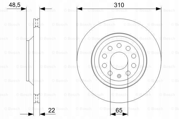 DISQUES SABOTS DE FREIN BOSCH ARRIÈRE - VW PASSAT CC 310MM photo 2 - milautoparts-fr.ukrlive.com