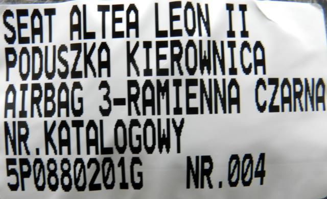 AIR BAGS AIRBAG STEERING WHEEL SEAT ALTEA TOLEDO III LEON II 5P0880201G photo 4 - milautoparts-fr.ukrlive.com