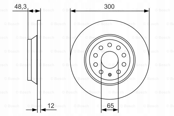 DISCS PADS BOSCH REAR - VW TIGUAN 2016- 300MM photo 2 - milautoparts-fr.ukrlive.com