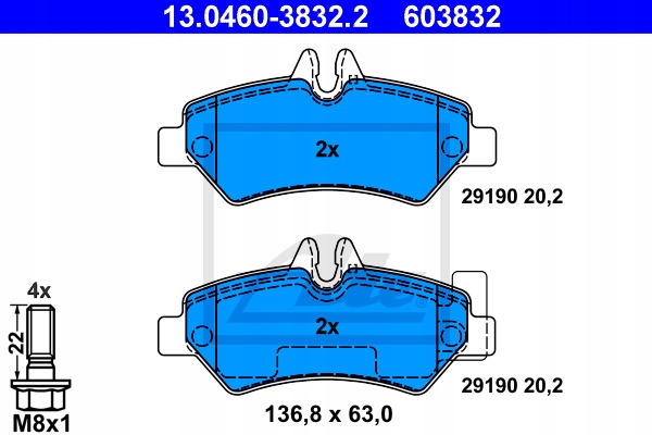 2× ATE 24.0116-0121.1 DISQUE DE FREIN + ATE 13.0460-3832 SABOTS DE FREIN DE FREIN photo 3 - milautoparts-fr.ukrlive.com