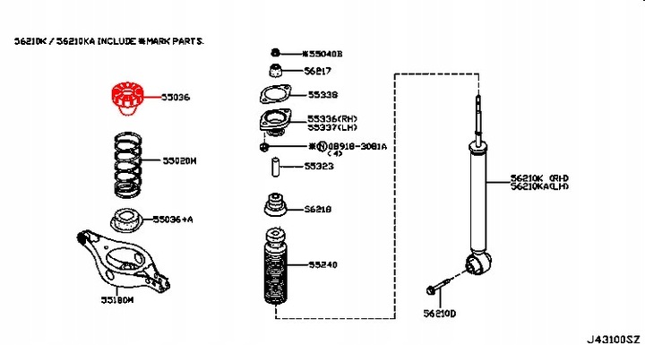 NISSAN MURANO Z50 PAD SPRING SHOCK ABSORBER photo 3 - milautoparts-fr.ukrlive.com