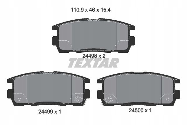 PADS TEXTAR REAR - CHEVROLET CAPTIVA photo 2 - milautoparts-fr.ukrlive.com