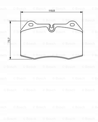 PADS BOSCH FRONT - BMW 7 E38 316MM photo 2 - milautoparts-fr.ukrlive.com