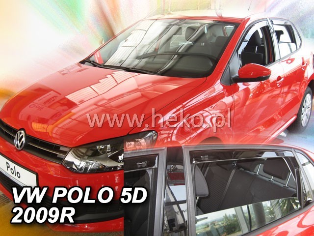 VW POLO 5 V 2009-2017R 5 DE PUERTA DEFLECTORES HEKO 