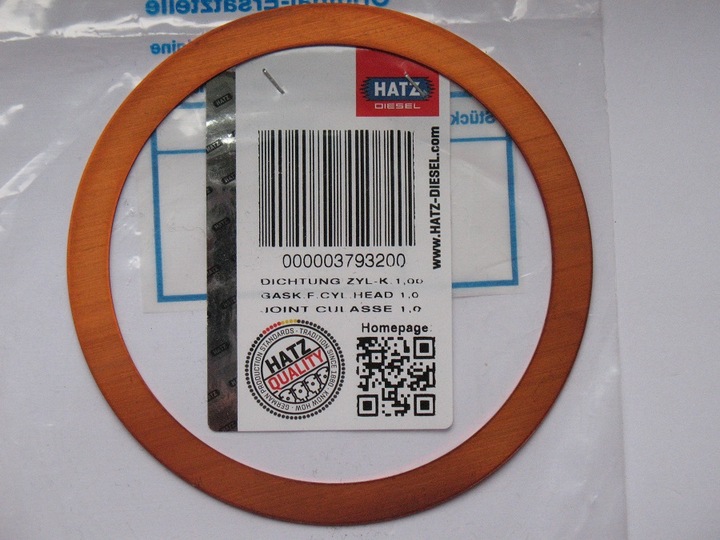 HATZ 2G40 GASKET UNDER CYLINDER HEAD 1,0 03793200 photo 3 - milautoparts-fr.ukrlive.com