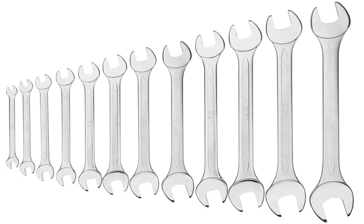 Neo Set of open-end wrenches 6-32mm 12 pcs. (09-852) | Sourcing photo 1 - milautoparts-fr.ukrlive.com