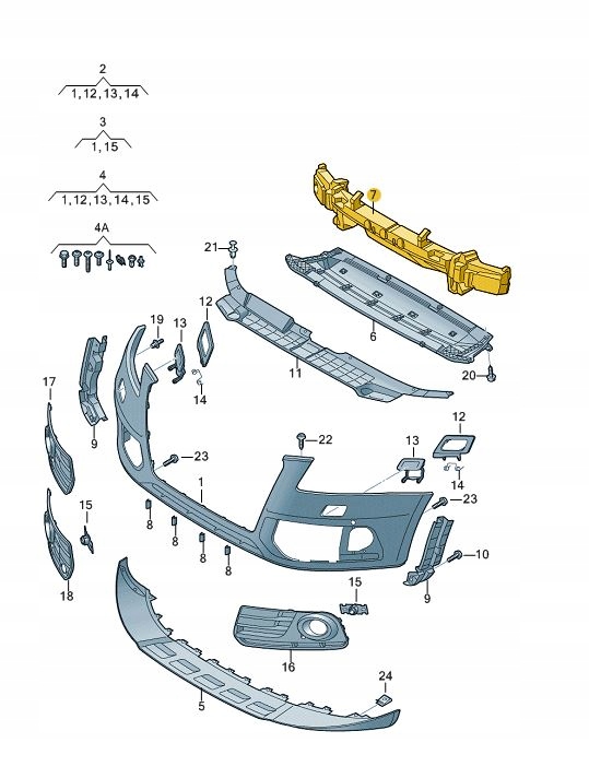 FILLING BUMPER FRONT FOAM AUDI Q5 13-17 photo 2 - milautoparts-fr.ukrlive.com
