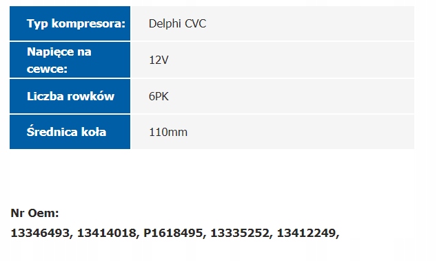 COMPRESSEUR DU CLIMATISEUR OPEL ASTRA J 2.0 CDT 24M GW photo 5 - milautoparts-fr.ukrlive.com