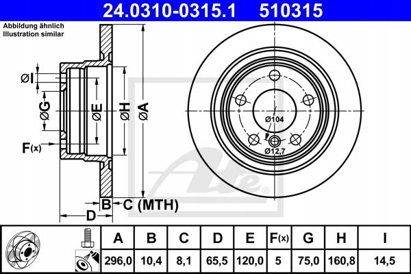 ATE PD DISQUES ARRIÈRE BMW 1 E81 E82 3 E90 296MM CRACOVIE photo 2 - milautoparts-fr.ukrlive.com