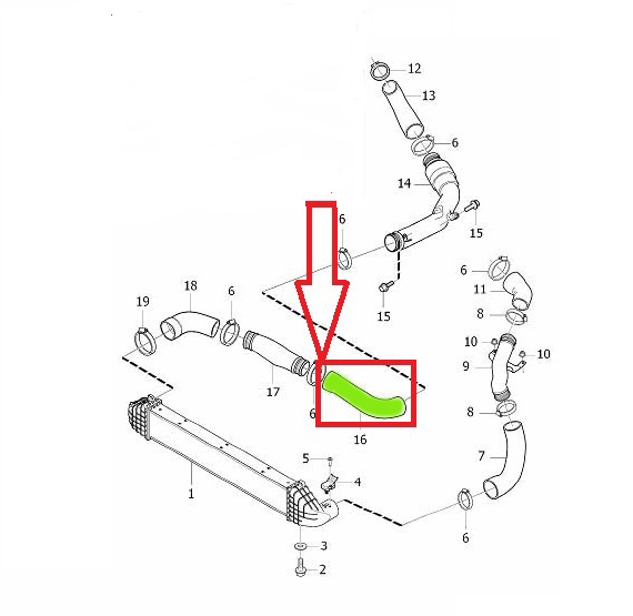 TUYAU INTERCOOLER VOLVO C30 70 S40 V40 V50 31293923 photo 6 - milautoparts-fr.ukrlive.com