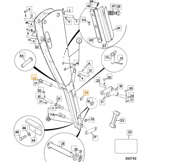 PROTECTION SWORZNIA 45MM JCB 3CX 4CX 823/00334 photo 3 - milautoparts-fr.ukrlive.com