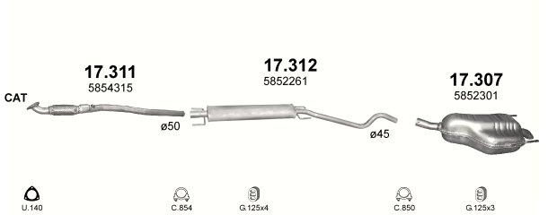 POT D'ÉCHAPEMENT FINAL OPEL ASTRA H 1.6 1.8I 2004- photo 6 - milautoparts-fr.ukrlive.com