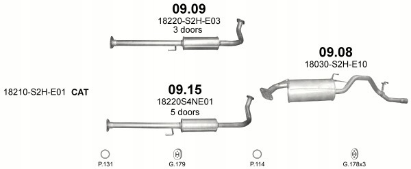 SILENCER CENTRAL HONDA HR-V 98-05 3 DOOR 09.09AL/PLO photo 1 - milautoparts-fr.ukrlive.com