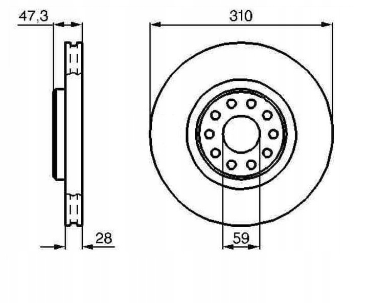 DISCS MIKODA 0360 GT ALFA ROMEO 166 FRONT 310MM photo 2 - milautoparts-fr.ukrlive.com