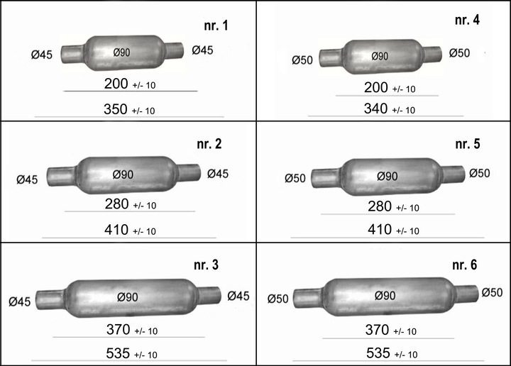 POT D'ÉCHAPEMENT UNIVERSEL DE MONTAGE / FI 45, 50, 55, 60 ' photo 2 - milautoparts-fr.ukrlive.com