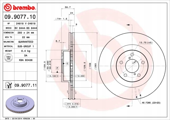 BREMBO DISQUES AVANT IMPREZA BRZ XV TOYOTA GT86 photo 2 - milautoparts-fr.ukrlive.com