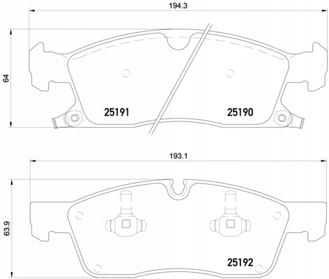 BREMBO SABOTS DE FREIN AVANT GRAND CHEROKEE IV WK2 11- photo 3 - milautoparts-fr.ukrlive.com