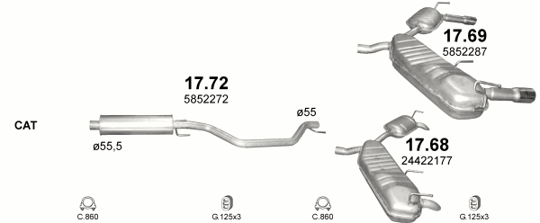 SILENCER END VECTRA C SIGNUM 17.69 photo 4 - milautoparts-fr.ukrlive.com