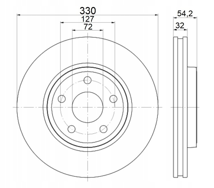 DISQUES MIKODA 2534 GT SABOTS DE FREIN JEEP GRAND CHEROKEE IV WK2 10R- AVANT 330MM photo 2 - milautoparts-fr.ukrlive.com