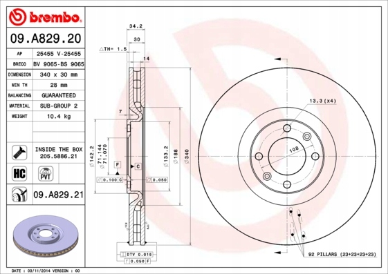 BREMBO DISQUES AVANT CITROEN DS4 DS5 PEUGEOT 308CC photo 2 - milautoparts-fr.ukrlive.com