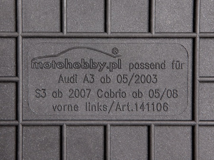 MATS RUBBER DO: AUDI A3 8P 2003-- photo 9 - milautoparts-fr.ukrlive.com