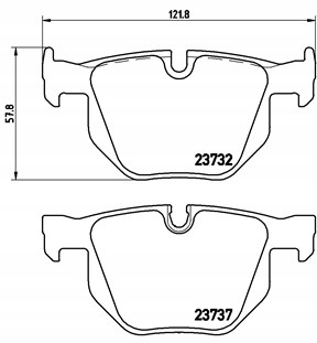 BREMBO SABOTS DE FREIN ARRIÈRE BMW 5 E60 E61 6 E63 photo 2 - milautoparts-fr.ukrlive.com