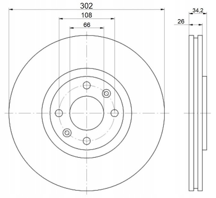 DISQUES 0561 SABOTS DE FREIN PEUGEOT 5008 I 09R- AVANT 302MM photo 2 - milautoparts-fr.ukrlive.com