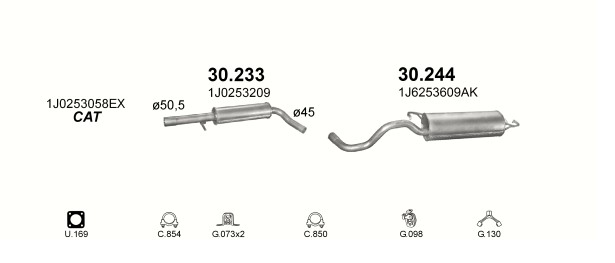 SILENCER CENTRAL SEAT LEON TOLEDO 30.233 photo 6 - milautoparts-fr.ukrlive.com