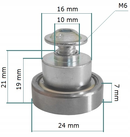 POULIE LIBRE ROULEMENT DE TOIT NACZEPY PLANDEKI ROULEMENT NACZEPY 24 MM photo 2 - milautoparts-fr.ukrlive.com