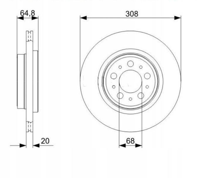 DISCS MIKODA 2428 VOLVO XC90 I FROM 02R- REAR 308MM photo 2 - milautoparts-fr.ukrlive.com