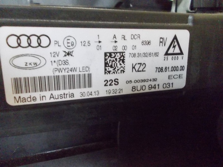 фото №13, Лампа лампы audi q3 bi ксенон поворотный led 8u0941032