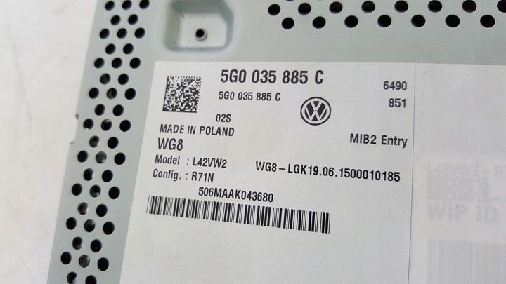 фото №8, Vw golf 7 vii 5g0 радио заводские 2012-2020r