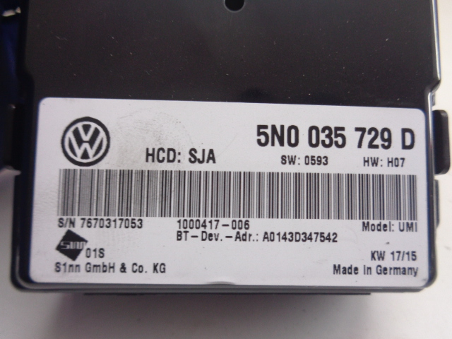 фото №6, Vw jetta интерфейс блютуз 5n0035729d кабель