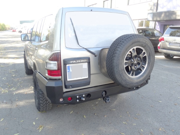 фото №9, Задний бампер mitsubishi pajero 2 металлический 4x4