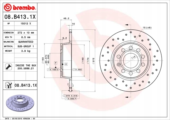 фото №9, Brembo xtra диски зад seat leon ii iii altea xl