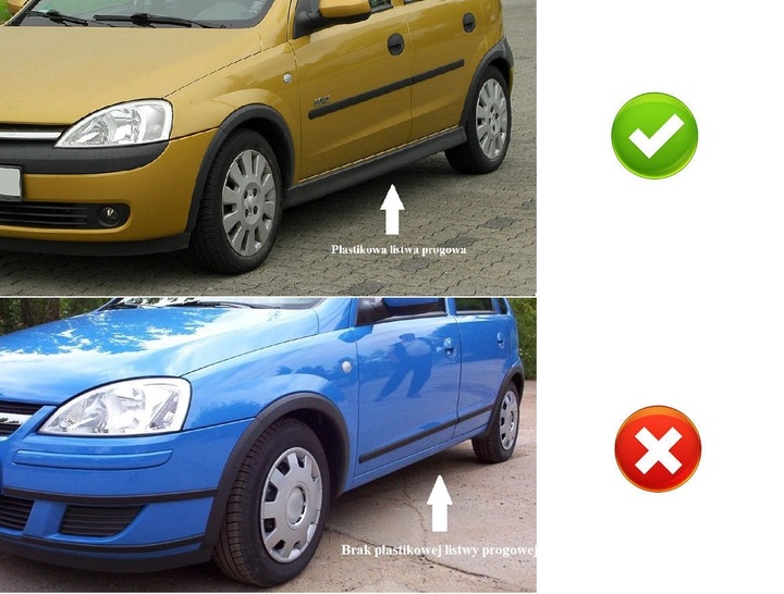 фото №4, Opel corsa c combo планка накладка крила pr le