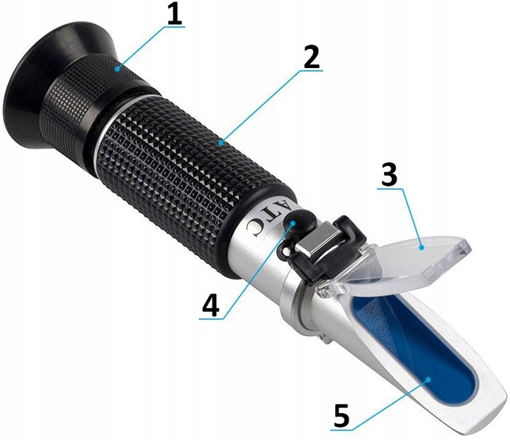 Refraktometr 0-32% Brix Cukromierz Balingometr ATC