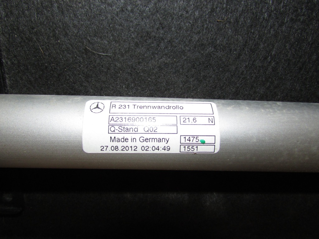 фото №3, Pólka-roleta mercedes sl r231 a231690016