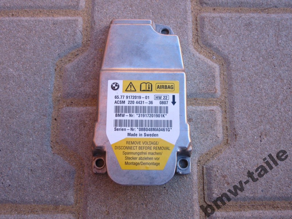 фото №1, Bmw e60 e61 модуль датчик подушек подушка безопасности 9172019